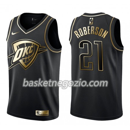 Canotte Uomo Oklahoma City Thunder Andre Roberson 21 Nike Nero Golden Edition Swingman